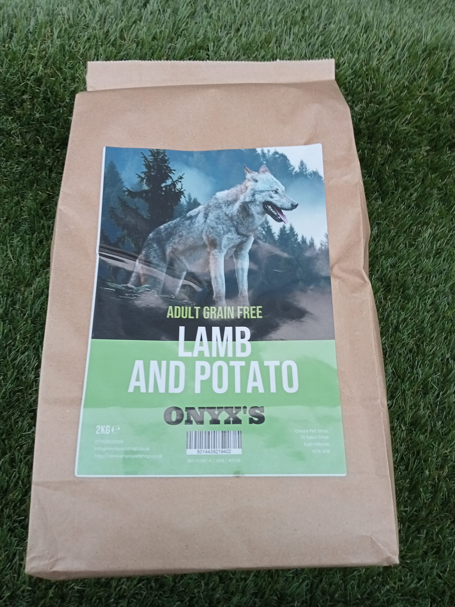 Onyx's Grain Free Adult Lamb and Potato Dog Food