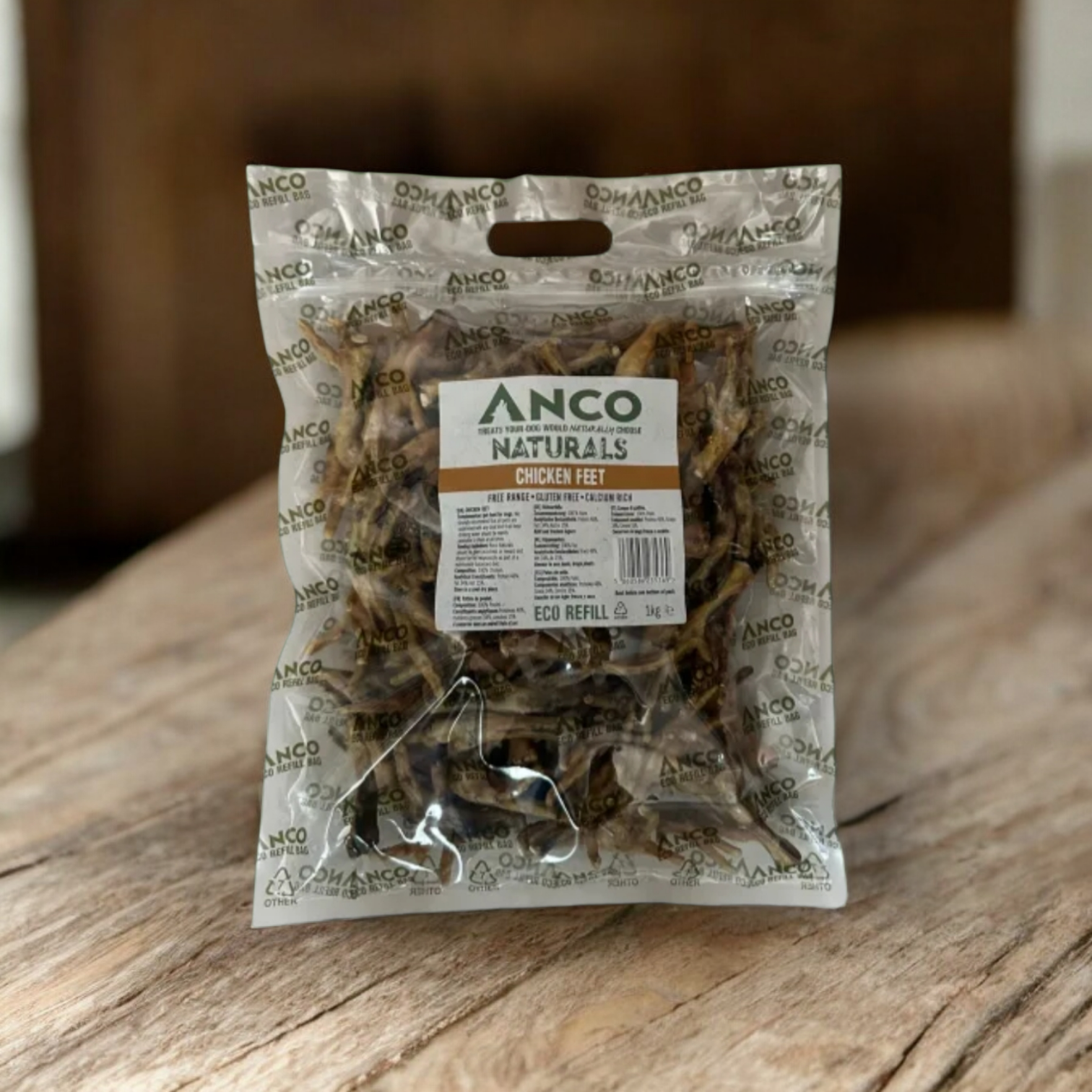 Anco Naturals Chicken Feet Eco-Bag (1kg) - Image 2