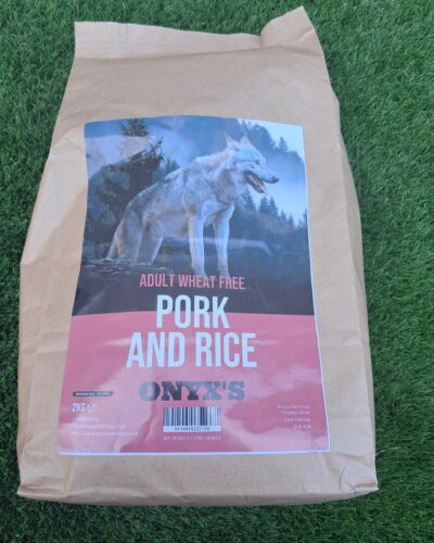 Onyx's - Wheat Free Adult Pork and Rice Dog Food (2KG)