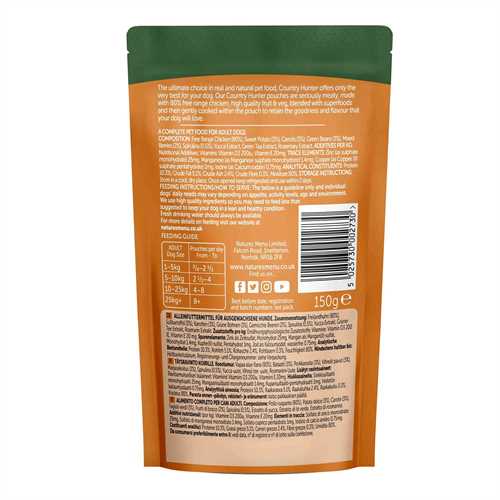Country Hunter Adult Wet Dog Food - Free Range Chicken - 6x150g Pouches - Image 2