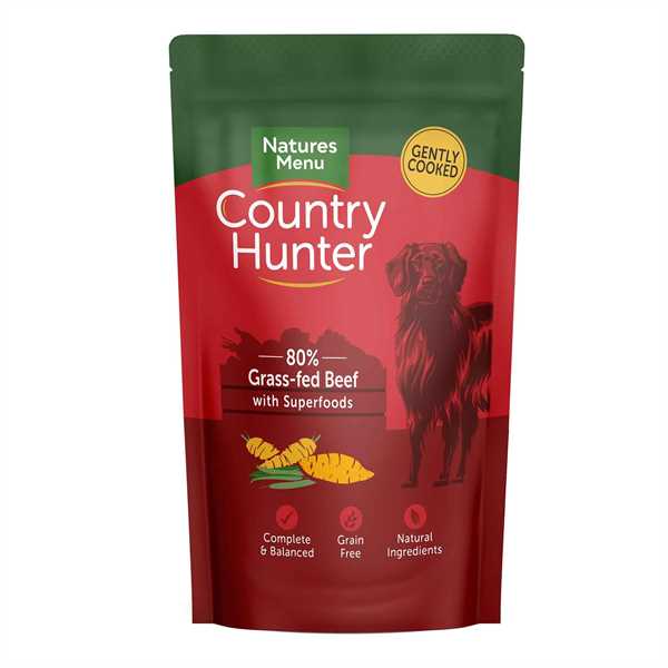 Country Hunter Adult Wet Dog Food - Grass-Fed Beef - 6x150g Pouches