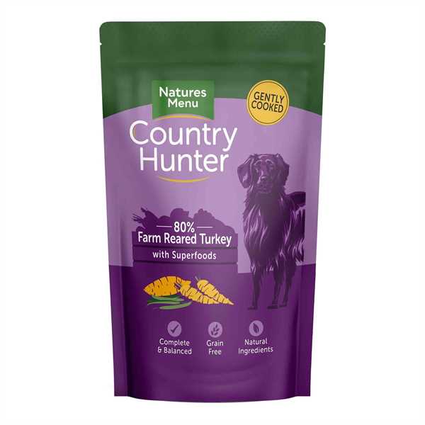 Country Hunter Adult Wet Dog Food - Farm Reared Turkey - 6x150g Pouches