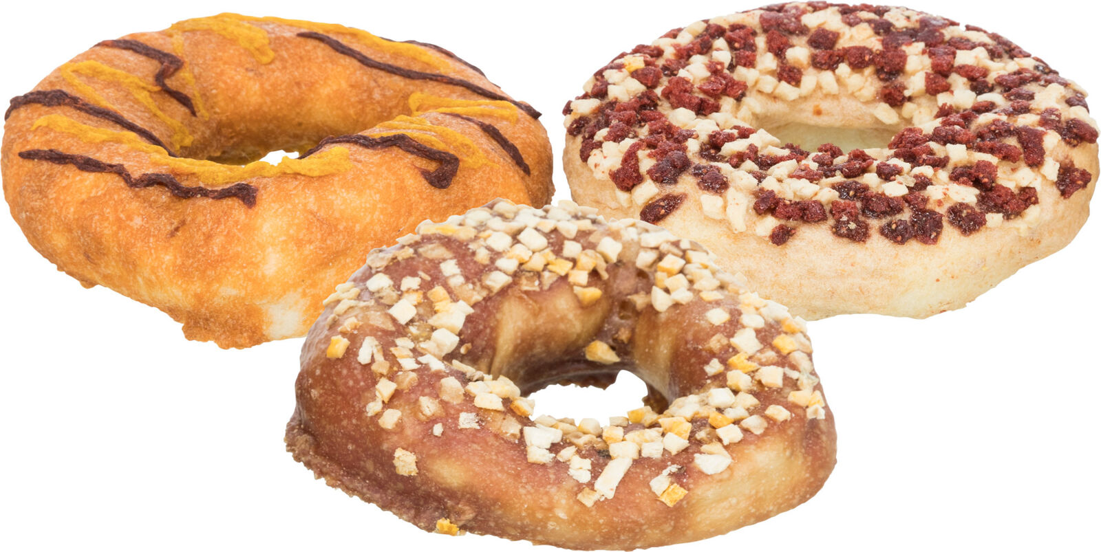 Trixie Dog Assorted Donuts - Variety pack of 3 beef skin chewing rings - Image 5