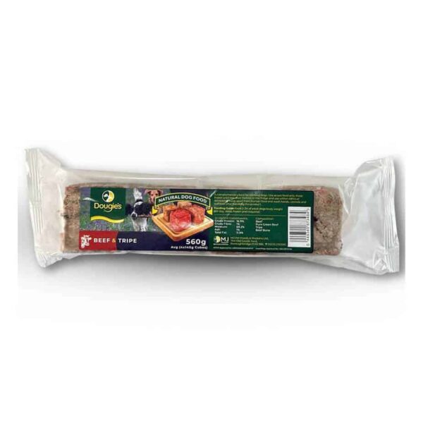Dougie’s Raw Dog Food – Beef & Tripe 560g
