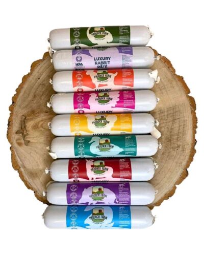 Paddock Farm Luxury Pate Dog Food, 400g Pack, Venison, Ostrich, Chicken, Duck, Fish, Lamb, Rabbit, Turkey, Goat, Wild Boar, Buffalo