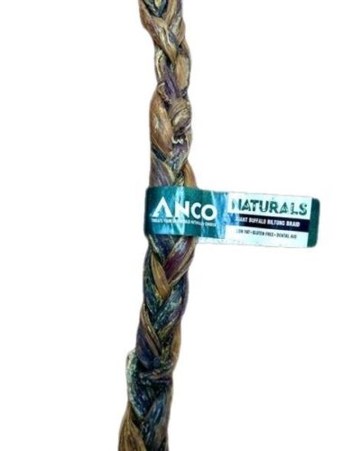 Anco Naturals Giant Buffalo Biltong Braid - Natural Dog Chew