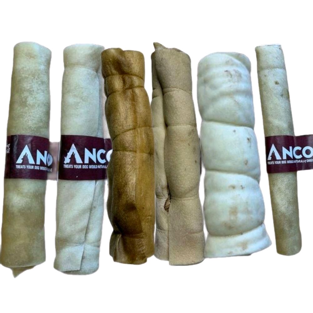Anco Rolls - Dog Treat Bundle 6 Natural Rolls Coconut Honey Mint Bully Lamb Goat High Protein Grain-Free Air-Dried Long-Lasting Treats